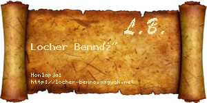Locher Bennó névjegykártya
